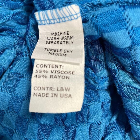 Cut Loose Textured Tank Dress Womens Medium Blue Stretch Comfort - Picture 10 of 14